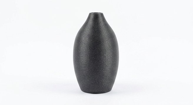 Jarrón 3D negro moteado